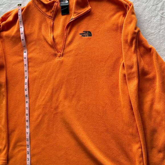 NorthFace Fleece Pullover Shirt/Jacket, Orange Color, Size XL (ARL509) - Picture 1 of 6